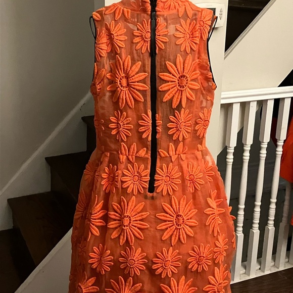 Marni Orange Dress with Floral Overlay - Picture 8 of 15